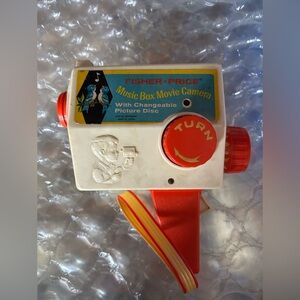 VINTAGE FISHER PRICE MUSIC BOX MOVIE CAMERA + 4 DISCS